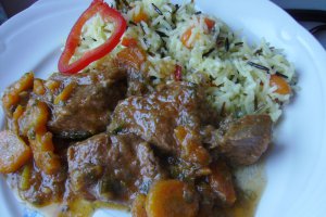 Vitel cu orez basmati&salbatic