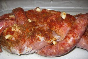 Muşchi de porc împletit cu cârnăcior