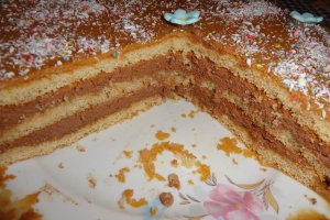 Tort de vanilie cu ciocolata