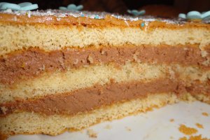 Tort de vanilie cu ciocolata