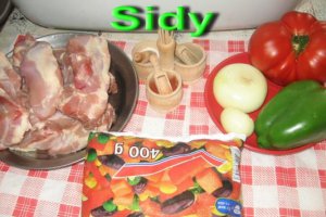 Pui cu amestec mexican si ciuperci
