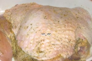 Pulpa de curcan cu mere la cuptor