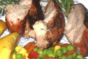 Pulpa de curcan cu mere la cuptor