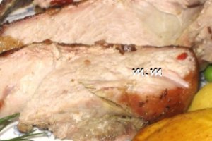 Pulpa de curcan cu mere la cuptor