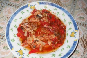 Peste la cuptor cu legume