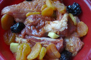 Friptura de porc in sos de fructe  ** 100 **