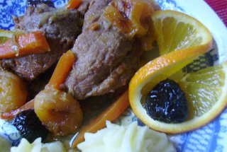 Friptura de porc in sos de fructe  ** 100 **