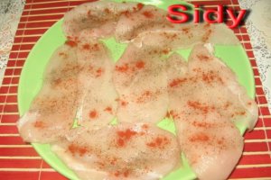 Snitel din piept de pui, copt