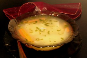 Supa de pui cu tascute ( taitei)