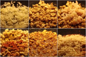 Nasi Goreng-Stir-Fry de orez cu pui si creveti