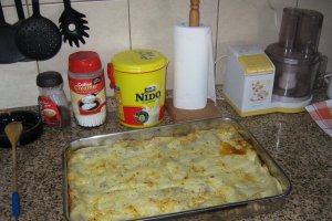 Lasagna cu carne de vita macinata si legume
