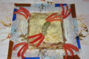 Lasagna cu carne de vita macinata si legume