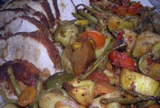 Muschi de porc cu legume