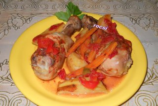 Copanele cu legume la cuptor