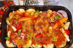 Porc cu legume la cuptor
