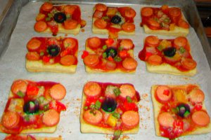Mini-pizza in foietaj