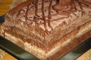 Prajitura cu 2 creme de ciocolata