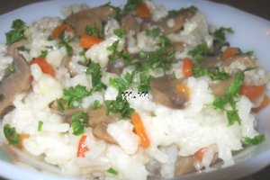 Pilaf de orez si ciuperci