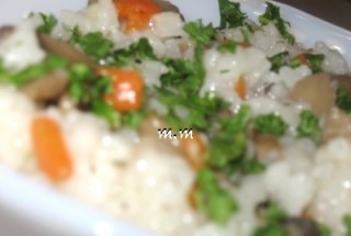 Pilaf de orez si ciuperci