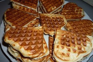 Waffe belgiene cu nutella