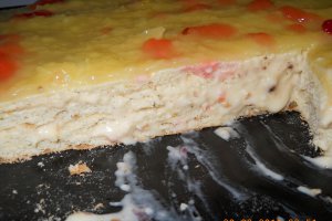 Prajitura cu crema de lamaie si budinca de vanilie