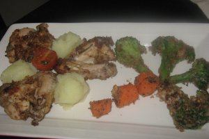 Aripioare de pui si brocolli in pesmet la cuptor
