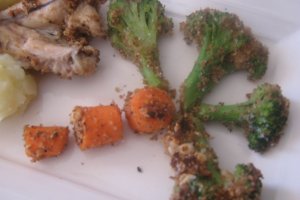Aripioare de pui si brocolli in pesmet la cuptor