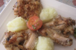 Aripioare de pui si brocolli in pesmet la cuptor