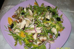 Salata de rucolla cu peste afumat