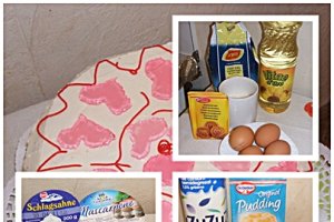 Tort de Dragobete, cu doua creme si inimioare