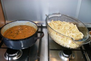 Fusilli cu pui si ciuperci