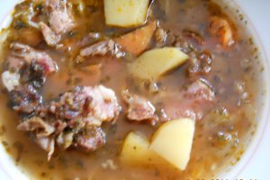 Supa de cartofi cu carne afumata