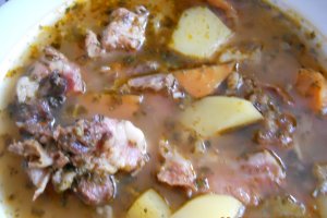 Supa de cartofi cu carne afumata