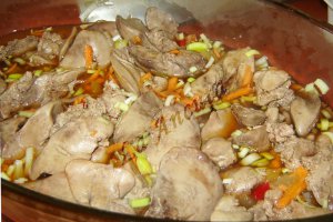 Ficatei cu orez si legume la cuptor