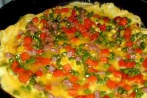 Omleta cu legume mexicane