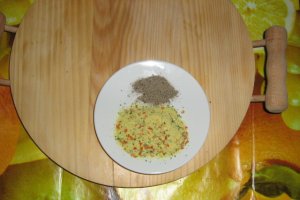 Ficatei si inimi de pui cu sunculita afumata si mamaliguta