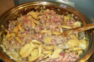 Placinta de carne cu ciuperci