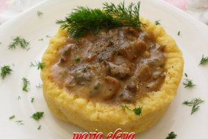 Ciuperci Pleurotus in "blid" de mamaliga