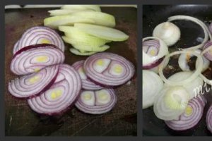 Friptura de porc cu sos de ceapa