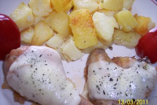 Pulpe de pui cu cascaval si menta