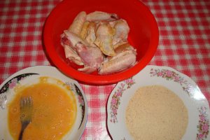 Aripioare de pui pane