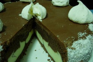 Cheesecake cu ciocolata si cafea