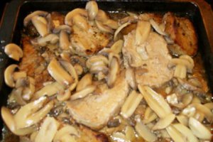 Cotlet de porc cu crusta de mustar