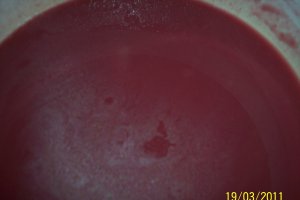 Carne de gaina cu piure si sos de visine