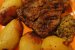Ceafa la cuptor cu cartofi mari si sote de ciuperci-4