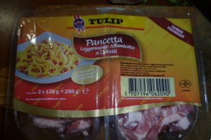 Omleta cu zuchinni si pancetta (bacon)