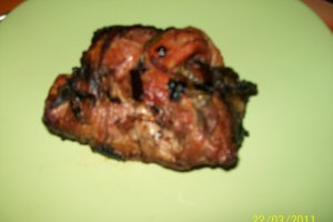 Muschiulet de porc impanat, cu diferite feluri de piureuri