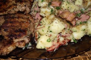 Cotlet de porc cu cartofi taranesti