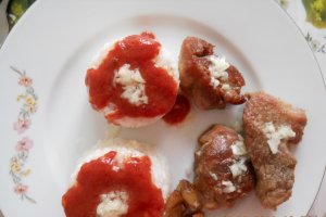 Pulpa de porc cu garnitura de orez