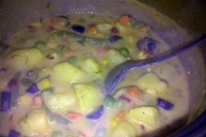Ghiveci de legume cu masline si branza topita